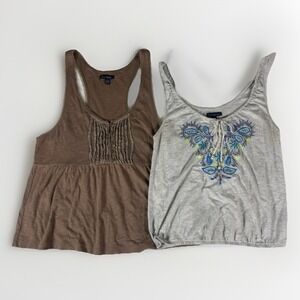 American Eagle Outfitters Tank Tops Womens Medium / Large Lot‎ of 2 Boho Indie